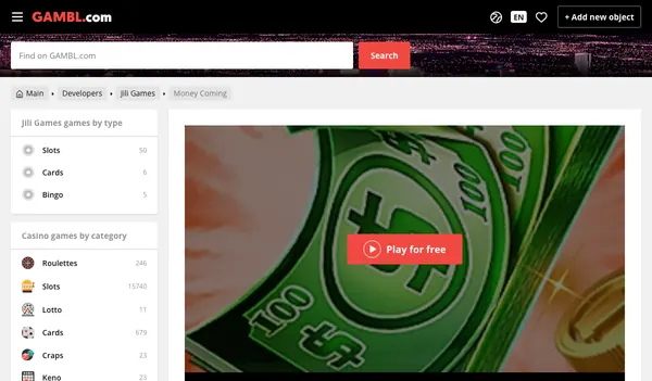 Money Coming JILI 97% RTP slot at Maxim88 Malaysia